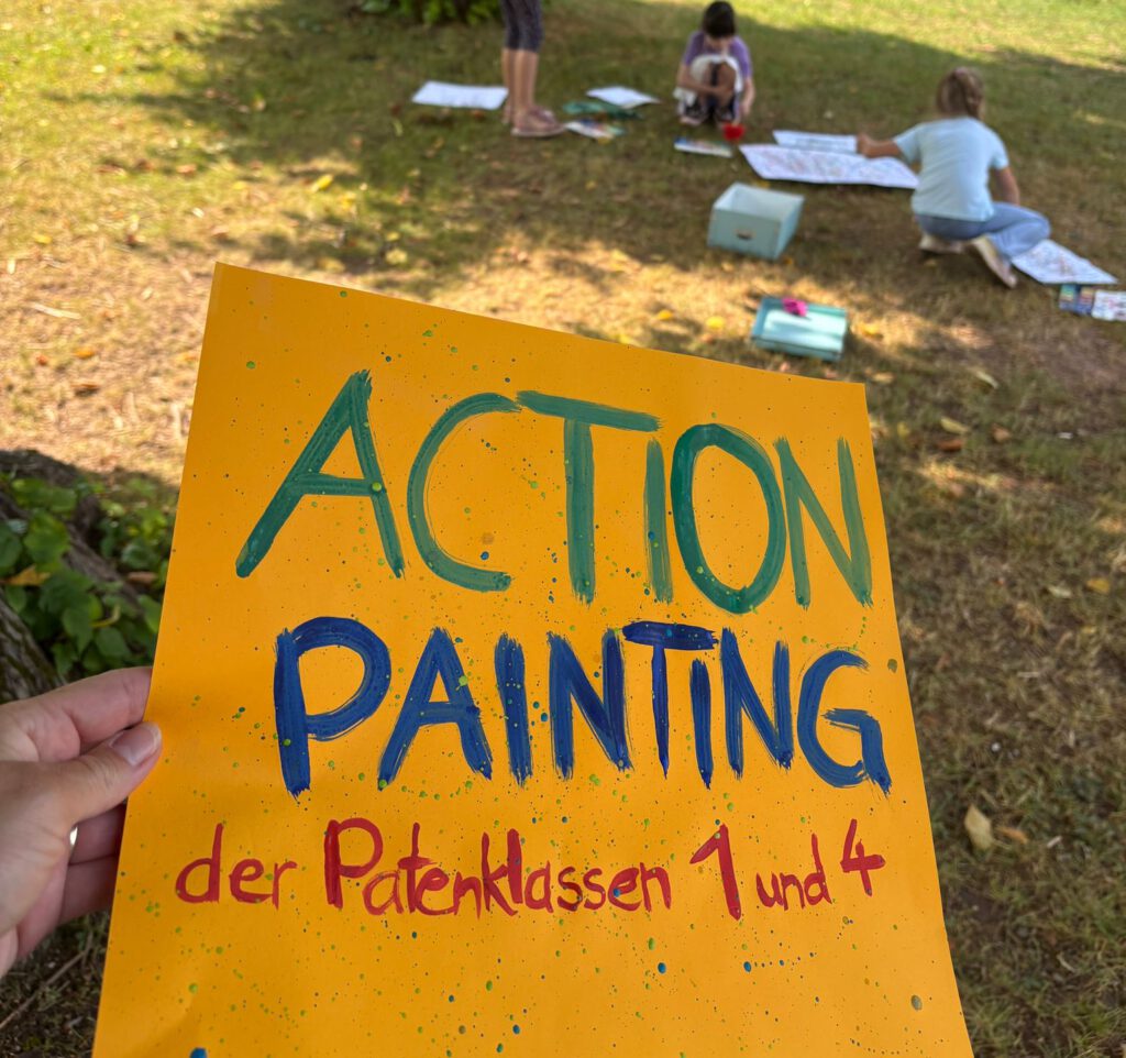 Künstlerische Patenaktion der 1. und 4. Klassen